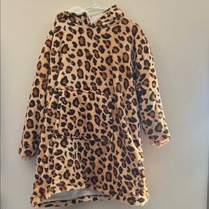 Leopard Print Hooded Sweatshirt